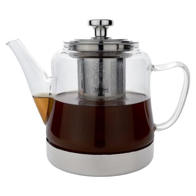 Th�i�re � Poser Infuseur et Base en Acier Inoxydable R�sistant 1 l argent�