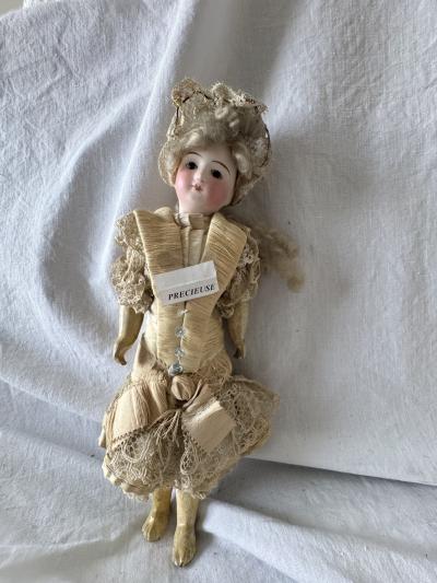 poup�e ancienne t�te porcelaine peut �tre Limoge marquage effac� 27 cm