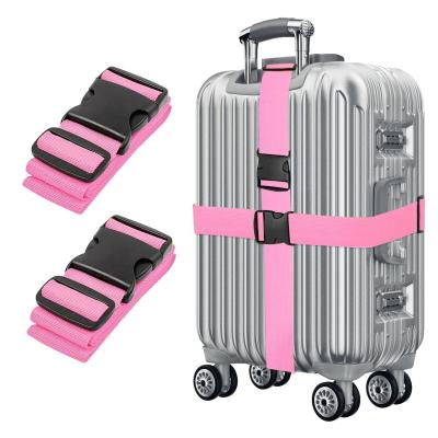 Rose Sangles de Bagage R�glables avec Boucle Ceinture Elastique Valise Plastique