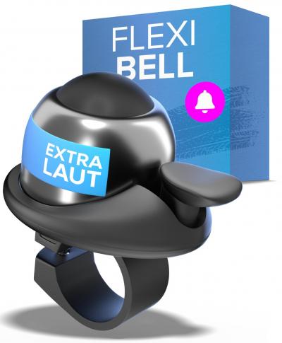 Flexibel Sonnette de V�lo Pivotante � 360� Jusqu'� 100 dB Argent� Plastique