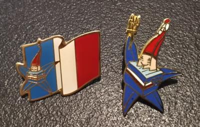 Pin s Lot de 2 Sport JO Hiver Albertville 92 France & Mascotte Magique (319)