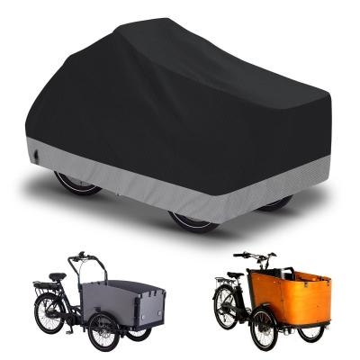 Housse de Protection pour V�lo de Chargement en Tissu Oxford Noir et Gris