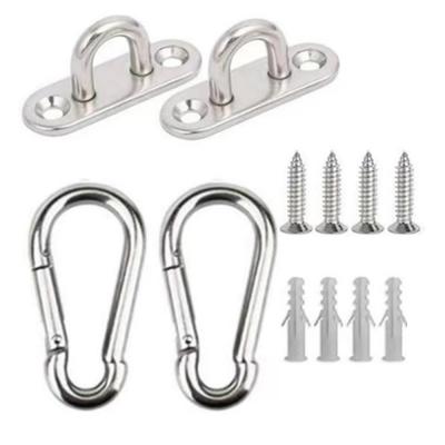 Crochets en U en Acier Inoxydable de 4,5 cm   2 Mousquetons Argent� Lot de 2