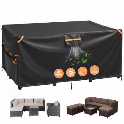 Housse pour Salons de Jardin 420D Tissu 230 x 165 x 80 cm Noir   Orange