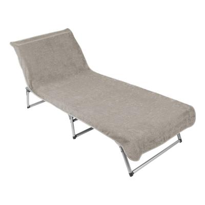 Serviette pour Chaise Longue de Jardin Coton 75x215 cm Beige Stone