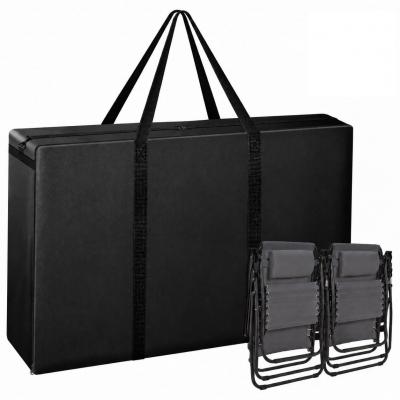 Grand Sac de Rangement pour Chaise de Jardin 600D 105 x 73 x 28 cm Noir