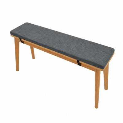 Coussin de Banc 100 x 40 x 5 cm avec Liens de Serrage Gris Fonc�