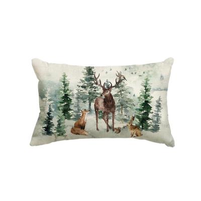 Housse de Coussin D�corative pour Canap� 30 x 50 cm Beige - Vert Polyester