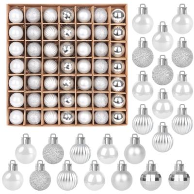 Argent� Lot de 49 Boules de No�l Accessoires de D�coration d'Arbre Argente