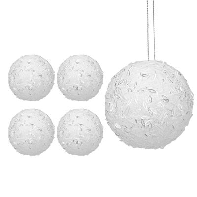 12cm Boules de No�l D�coratives 4pcs D�corations pour Sapin Blanc