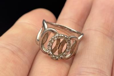 Ancienne Bague Anneau Alliance Argent Massif Vintage