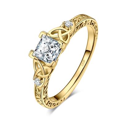 Celtique Noeud Bague de Fian�ailles Femme Alliance Vintage Princesse 1.2ct