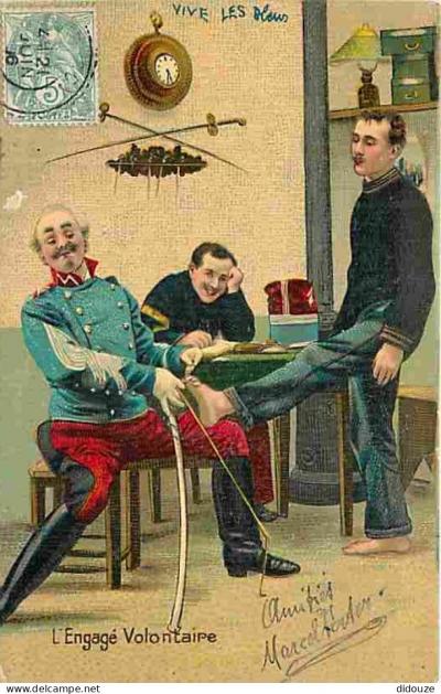 Carte Postale Ancienne   Militaria   L'Engag� Volontaire   Vive les Bleus   Colo