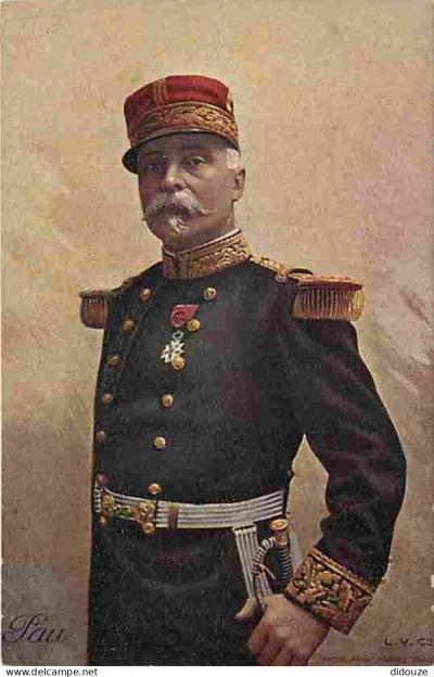 Carte Postale Ancienne   Militaria   G�n�ral Pau   Anim�e   Coloris�e   CPA   Vo