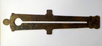 Patience Militaire en laiton en forme de Canon 27cm XIXe