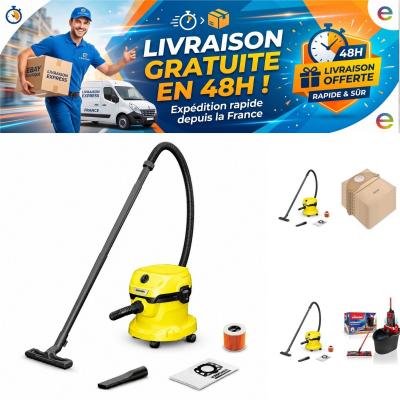 K�rcher WD 2 Plus Aspirateur Eau et Poussi�res 1000 W Cuve 12 L Filtre Cartouche