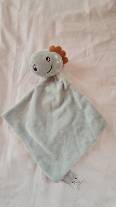 Doudou Plat Mouchoir Dragon Dinosaure Vert Mouchoir B�b� BEBE DOUCEUR Neuf