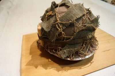 Militaria us WW2 bande de toile de jute verte 3ML pour camouflage casque origina