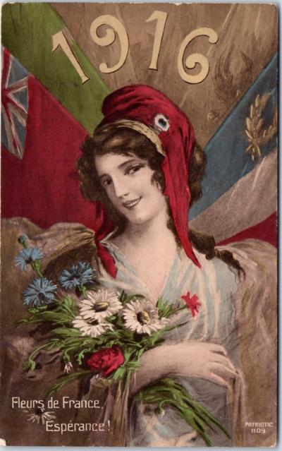 MILITARIA 14-18   Fleurs de France 1916