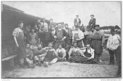THEME   MILITARIA   1914-1918   photo groupe de militaires