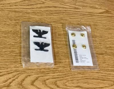 1 X PAIR OF GENUINE US ARMY INSIGNIA RANK OFFICER COLONEL SUBDUED BLACK NEW !!!