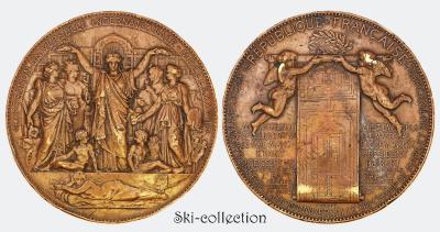Medalla Exposici�n Universal Internacional, Paris 1878. Francia. Cobre