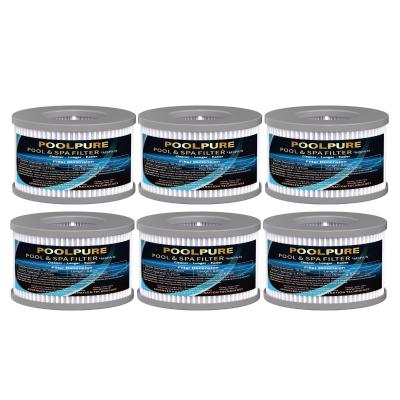 Cartouches Filtrantes Lot de 6 Compatibles MSpa FD2089 LF90 Blanc Non Tiss� PET