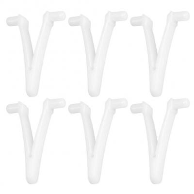 Clips de Fixation Papillon en V pour Piscine Blanc Environ 5,3 x 4 cm Lot de 6