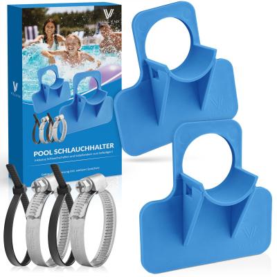 Supports de Tuyau de Piscine 26 38 mm Bleu Plastique ou M�tal Lot de 2