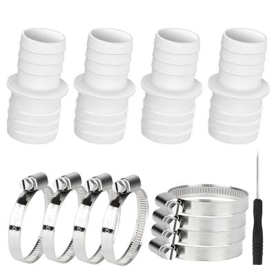 Raccords de Tuyau de Piscine de 32 � 38 mm avec 8 Colliers N� Lot de 4