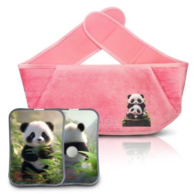 Bouillotte �lectrique 500 W avec Ceinture en Peluche Rose 19x25.5cm