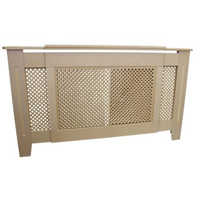Cache Radiateur en MDF Naturel � Motif Grillag� Ajustable de 140 � 192 cm