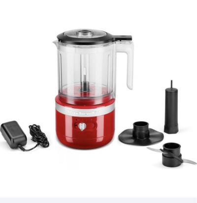 KitchenAid Robot de cuisine �lectrique rouge 2 vitesses bol couvercle