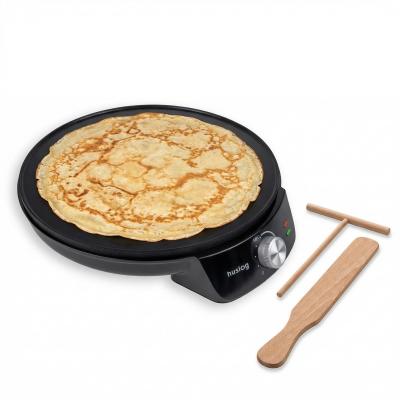 Cr�pi�re �lectrique 1200W �29 cm Rev�tement Antiadh�sif Noir Acier Inoxydable