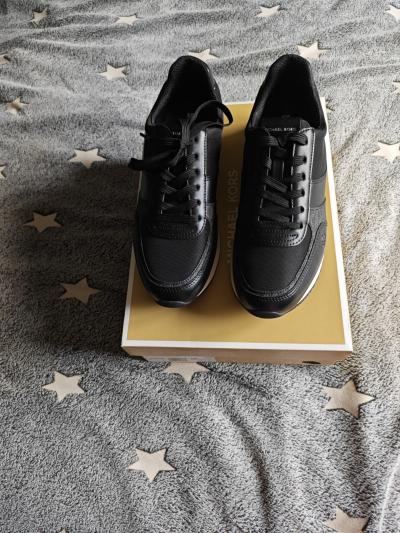 MICHAEL KORS Andi Trainer baskets homme noires faux cuir lacets EU 38