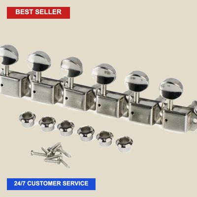 FLEOR Lot d'accordeurs t�tes de machine guitare �lectrique vintage nickel 6 en ligne