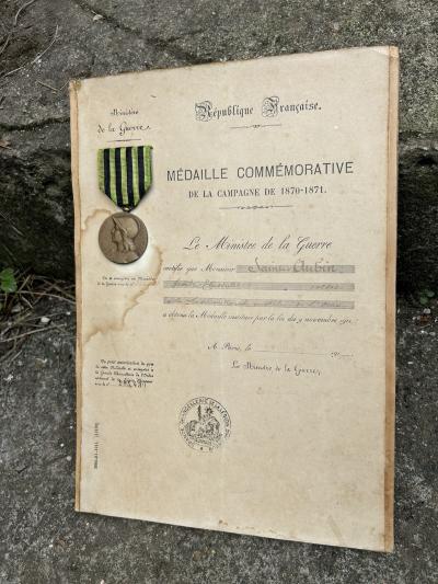 m�daille militaire de la campagne de 1870 1871 Militaria insigne nominatif