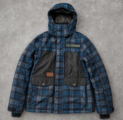 Rehall DRAKE R veste ski snowboard technique � carreaux bleu noir L   #Y2K