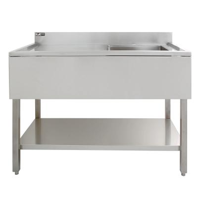 �vier Commercial en Inox � 1 Cuve d'�gouttoir � Gauche 120 x 60 x 105 cm
