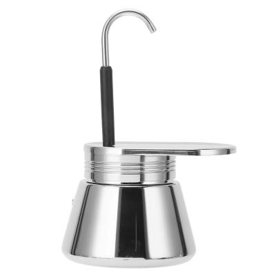 Cafeti�re Expresso Moka � Bec Unique 1 Tasse 50ml Argent� Acier Inoxydable