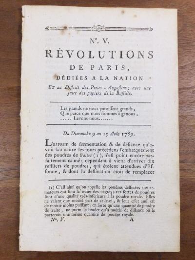 Plug de La Bastille Juillet 1789 Gardes Suisses Besenval Night Of 4 August Paris