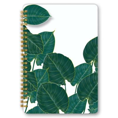 Feuilles Vertes Carnet de Notes � Spirales A5 Journal 160pages