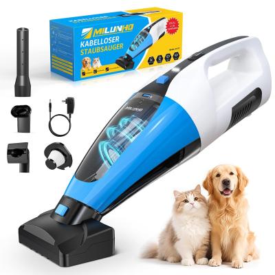 Aspirateur � Main sans Fil pour Poils d'Animaux avec Double Moteur Bleu