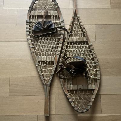 Paire de raquettes � neige randonn�e en bois Canada