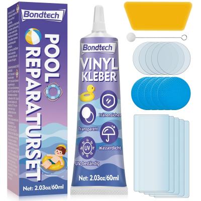 Kit de R�paration de Piscine Rustines �tanches 60 ML Transparent