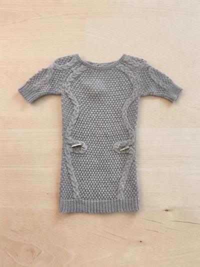 Robe pull Christian Dior fille 10 ans 60% baby alpaga gris