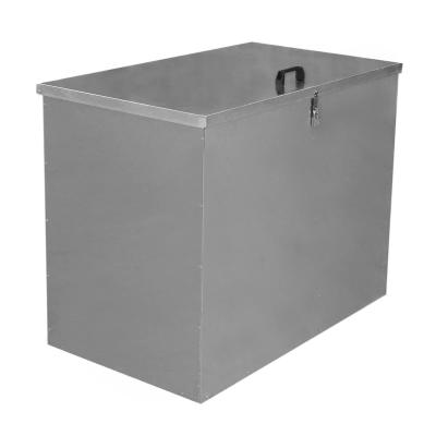 Grand Conteneur de Nourriture pour Animaux 64L 2 Compartiments Acier Galvanis�