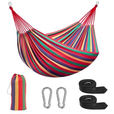 Hamac Rouge Portable en Coton 230 x 150 cm Capacit de Charge Jusqu 300 kg
