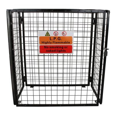 Cage M�tallique Pliable Rangement S�curit� Bouteille � Gaz Acier Galvanis� 920mm
