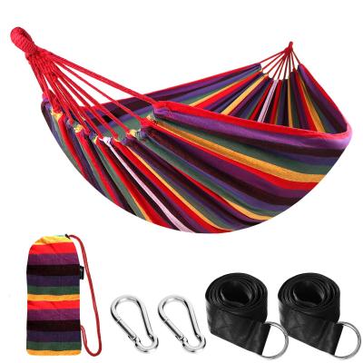 Hamac d'Ext�rieur de Camping Toile Portable avec Sangles Arc en Ciel